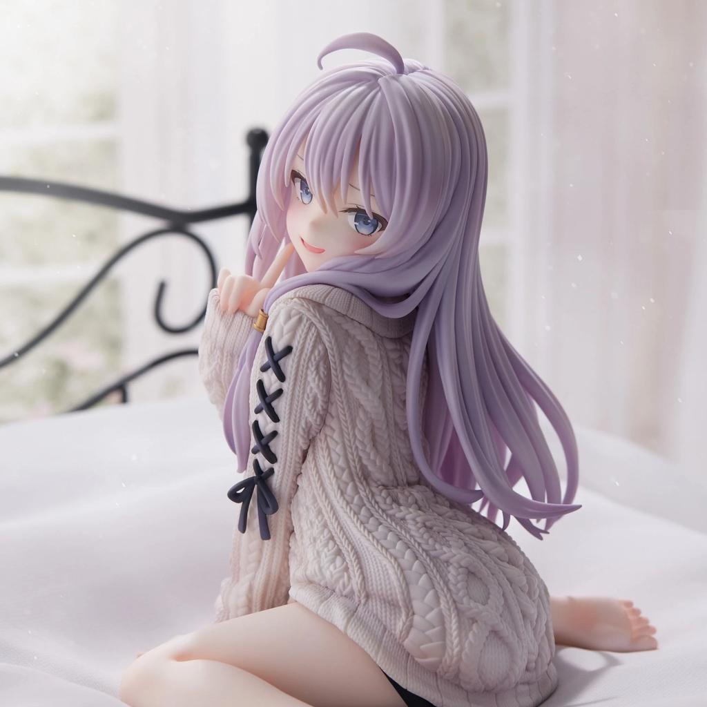 Figura Anime Elaina 13cm - Figura d'Azione Strega con Vestito a Maglia PVC Modello da Collezione Bambola Giocattolo progettata per Regali di Natale