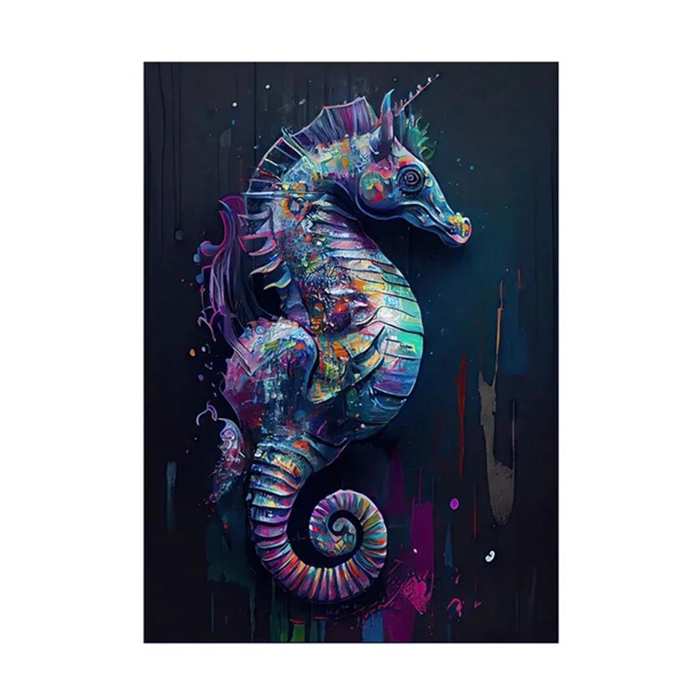 DIY Diamond Painting Colorful Ocean Wild Life Shark Seahorse Octopus Turtle Mosaic Embroidery Stitch Kit Wall Art
