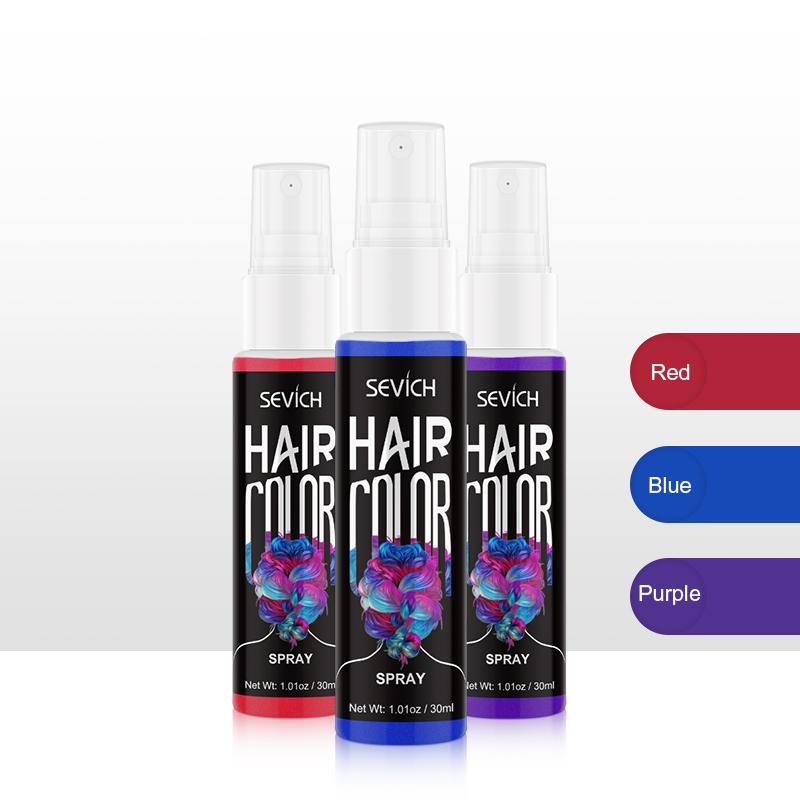 SEVICH 3Bottle/Set Hair Color Spray Instant Hair Color Hair Styling Product 30ml Temporary Hair Dye Color Fashion Beauty Makeup