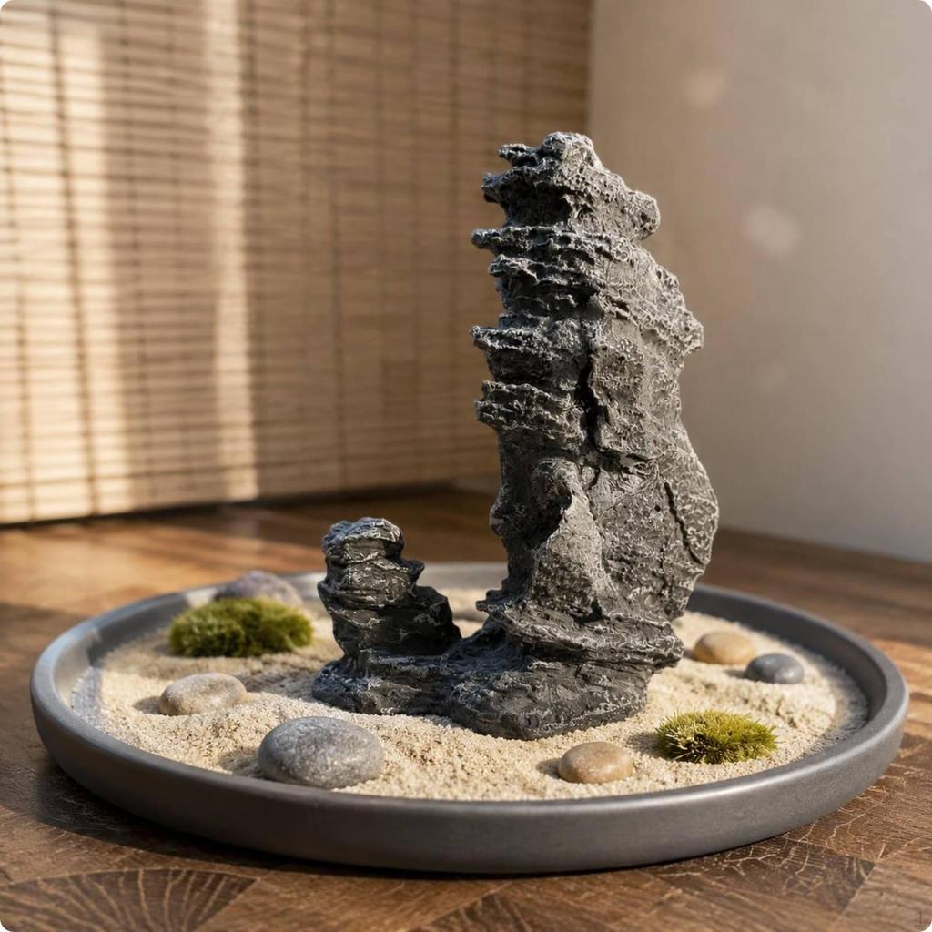 Mini Rockery Irregular Shape Stone Mountain Model Rugged Ornament for Sand Table, Tabletop