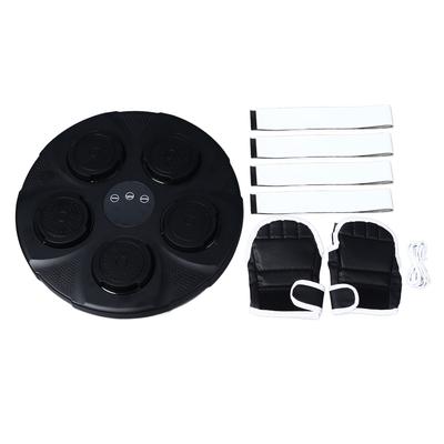 Music Boxing Machine Black Wall Mounted Bluetooth with Adult Gloves Music Boxing Training Equipment