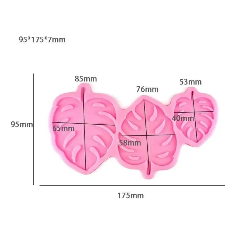 1 Pcs 3 Sizes Made Decorating Leaves Chocolate Candy Monstera Leaf Silicone Mold Fondant Cake Decoration Silicone Mold Hand