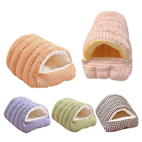 Cat Nest Bed Winter Warm Pet Cave Indoor Cats Padded House Tent Soft Plush Pet Bed Removable Washable for Cats And Puppies
