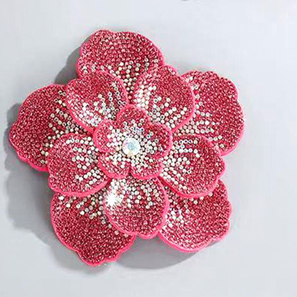 Factory Hot Sale Shoes Flower Three-layer Cloth Fabric Patch Flower Rhinestone Handmade DIY Clothing Bag Accessories