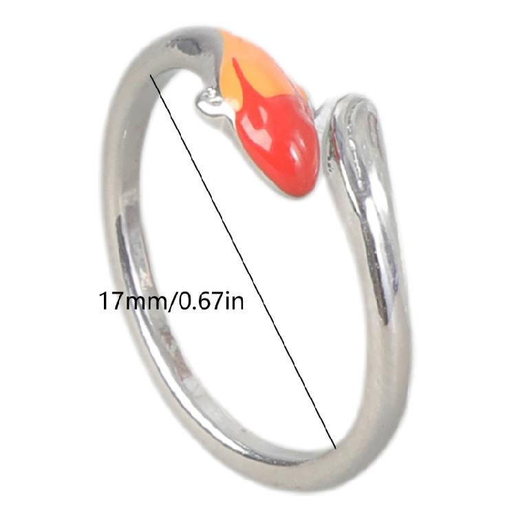 Gradient Lucky Carp Rings Kois Fish Open Rings for Trendsetters Unique Ornament