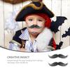 2pcs Fake Beard Moustaches Simulated Realistic Adult Costume Party Halloween Decoration Masquerade Cosplay Accessory Lifelike