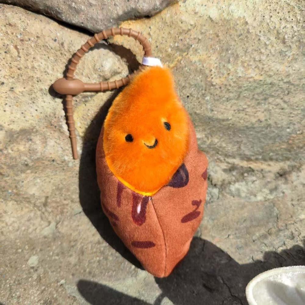 Soft Roasted Sweet Potato Pendant PP Cotton Plush Doll Key Ring  Festival Gifts