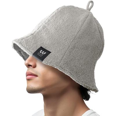 Sauna Hat Thick Towel Double Trapper Hat Towel Fabric Large Sauna Goods Extra Thick 2 Ply Towel Bomber Hat Sauna Sauna Hat Tent Sauna Light [Wander