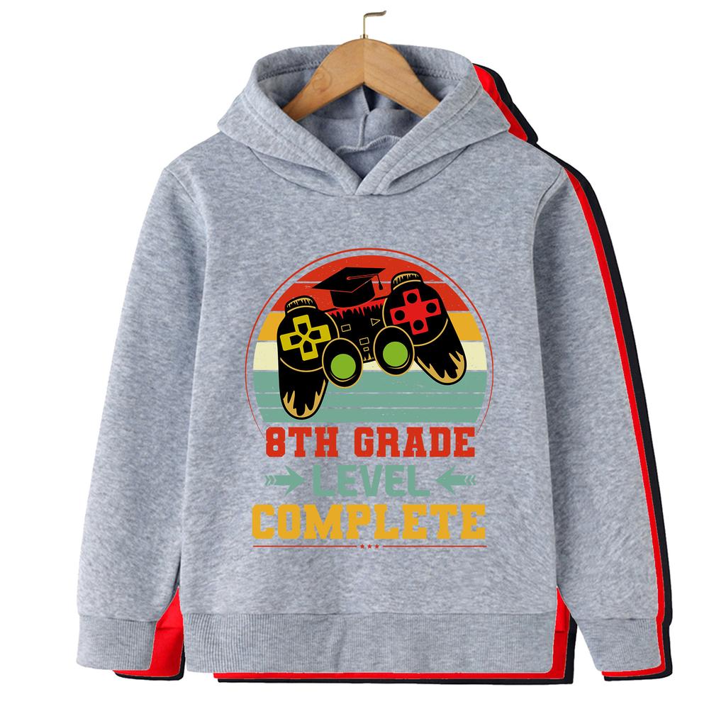 Kids Pullover Hoodie Game Controller Graphic Print Hooded Sweatshirt for Boys Girls Casual School Daily Tops Warm Fleece