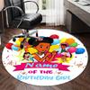 Custom Name Gracie's Corner Printed Round Rug Carpet Chair Rug Area Rug Entryway Doormats,for Office Chair Living Room Bedroom Kitchen Room.