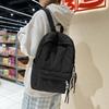Lightweight Quilted Backpack Casual Fashion Daily Bag Large Capacity School Bag for Students Minimalist Design Commute Travel with Functional Pockets