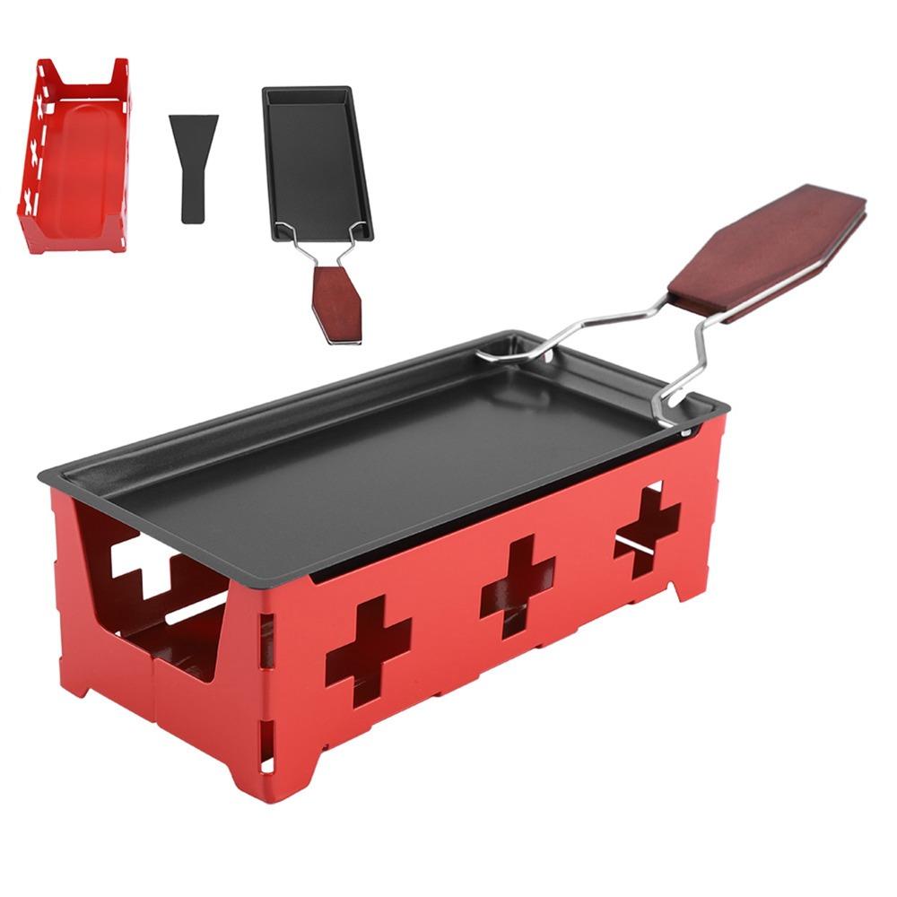 Carbon steel Portable Raclette Non-Stick Non-Stick Baking Tray Travel Outdoor Picnic