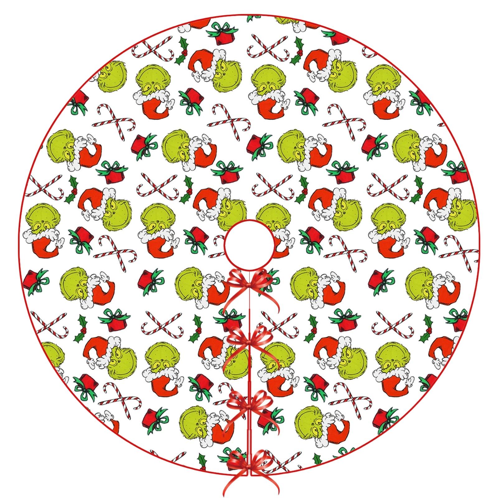 

Christmas Tree Skirt DIY Festive Atmosphere Decoration Digital Printing Pattern One Size