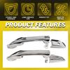 Exterior Door Handle Front & Rear Left Side Chrome for 2008-2012 Honda Accord