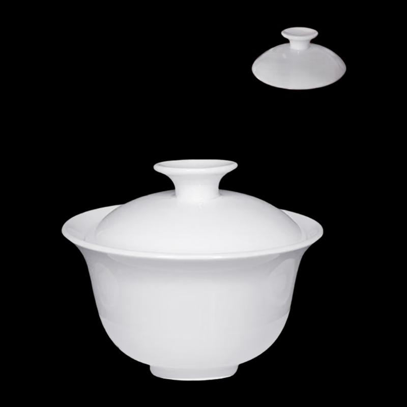 NHZHIW Чисто ручной работы Нефритовый фарфоровый гайвань для чая с крышкой