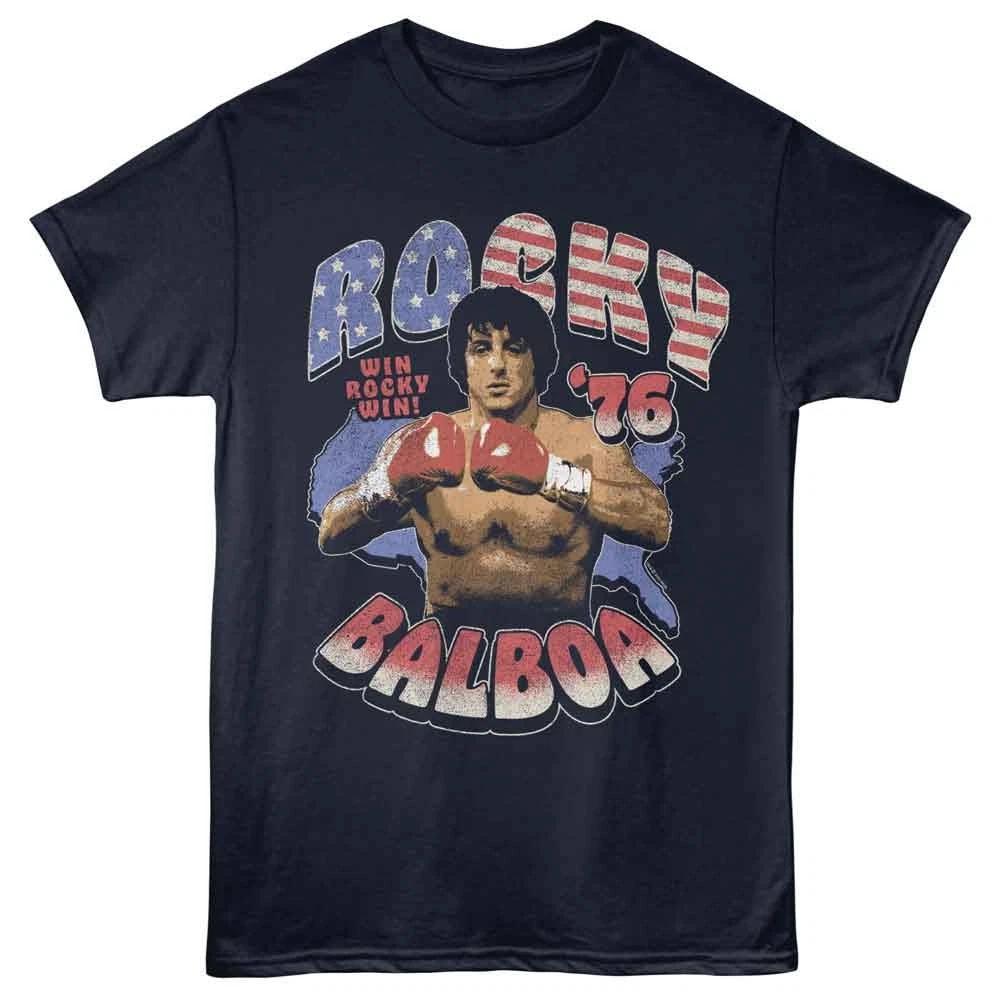 Rocky - Americana 76 - Solid Unisex Short Sleeve Children s T-shirt - Navy Color 160