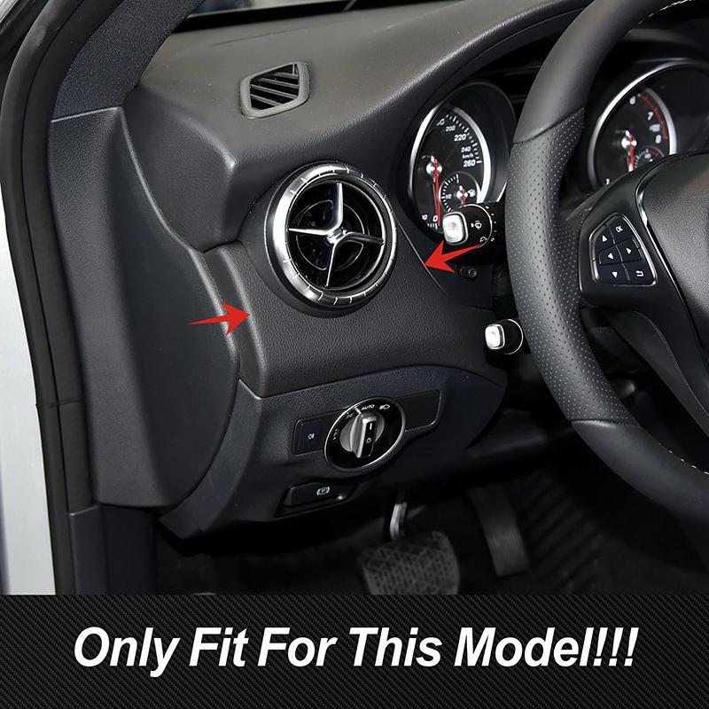 Car Accessory Dashboard Left Side Air Outlet Frame Cover Trim Carbon Fiber Pattern For Mercedes Benz CLA C117 GLA X156 2013-2018