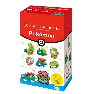 Nanoblock Mini Nano Pokemon Grass Typ 1BOX 6 W sumie 6 typów (PUDEŁKO) NBMC_21S = sztuki,