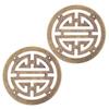 2Pcs Chinese Style Applique for Jewelry DIY Decoration Wooden Case Carved Decor Jewelry Box Applique