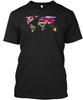 Globe Of Flags World Map At T-Shirt Made In the USA Size S To 5XL