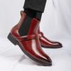 Fashion Male Leather Ankle Boots Leisure Walk Mens Chelsea Boots Business Dress Shoes New Luxury Brand Bota Handmade High Top Men Shoes