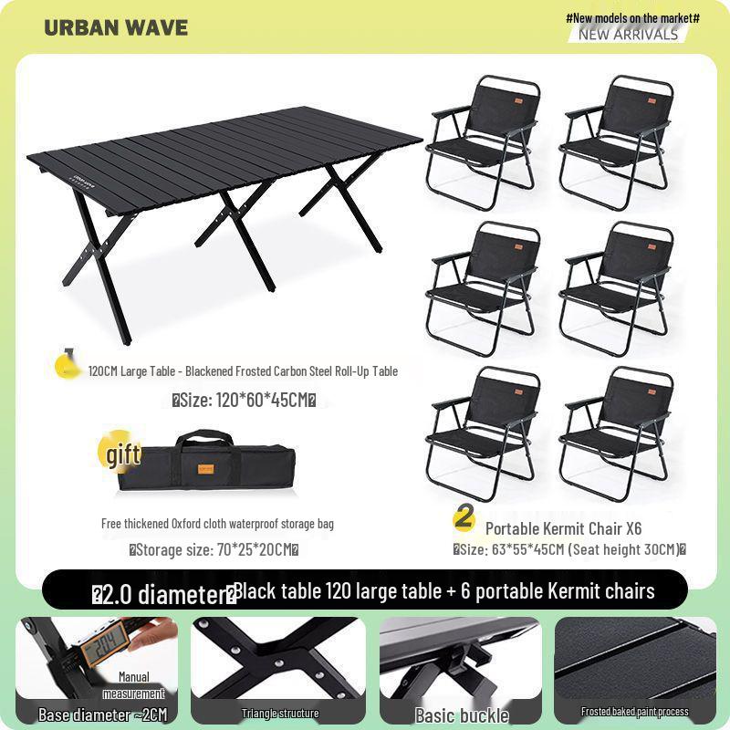 Portable Outdoor Folding Table and Chair Set for Camping and Picnic