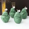 3D Maitreya Buddha Statu Silicone Candle Mold DIY Buddhist Monk Shape Handmade Laughing Buddha Plaster Candle Making Mould Craft