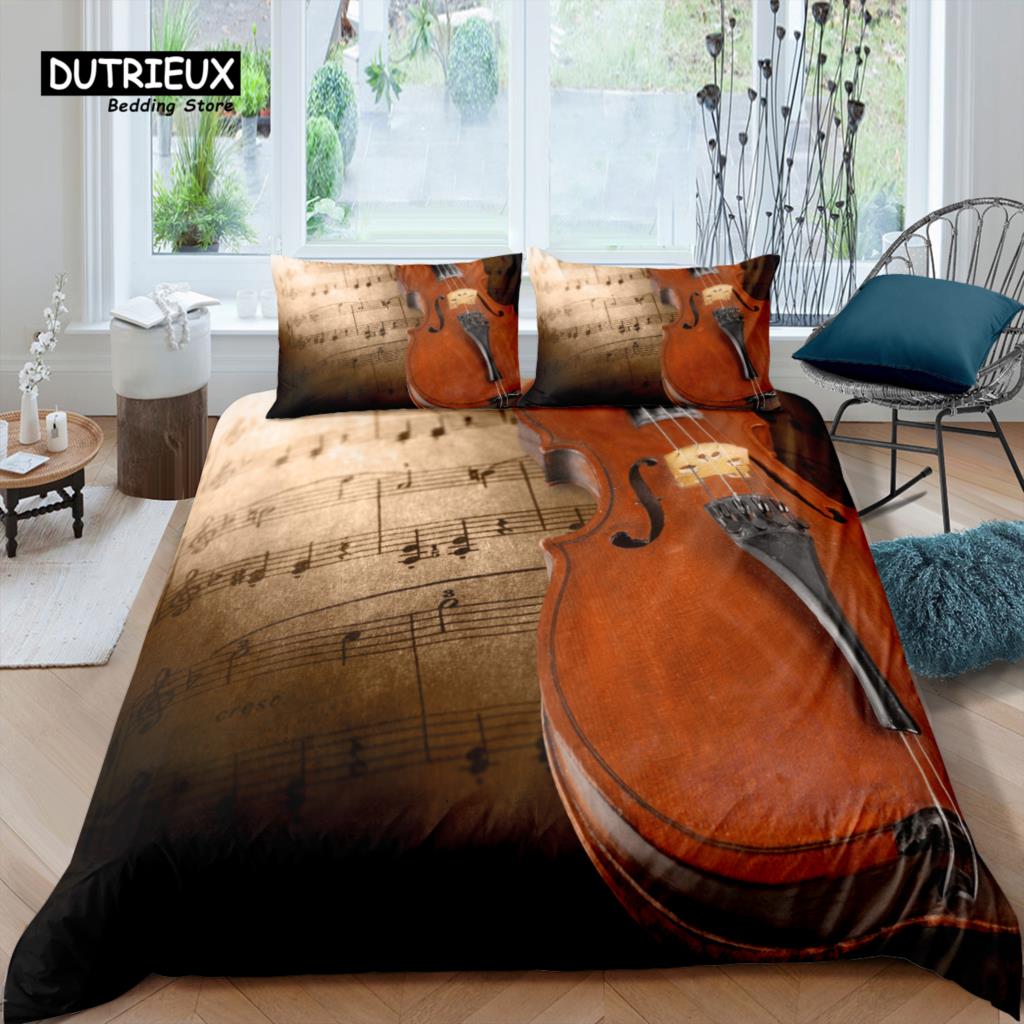 Home Living Luxury 3D Cello Bedding Set Duvet Cover Set Pillowcase Kids Bedding Set Queen and King EU/US/AU/UK Size