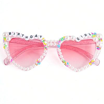Princess Birthday Pearl Heart Sunglasses for Girls