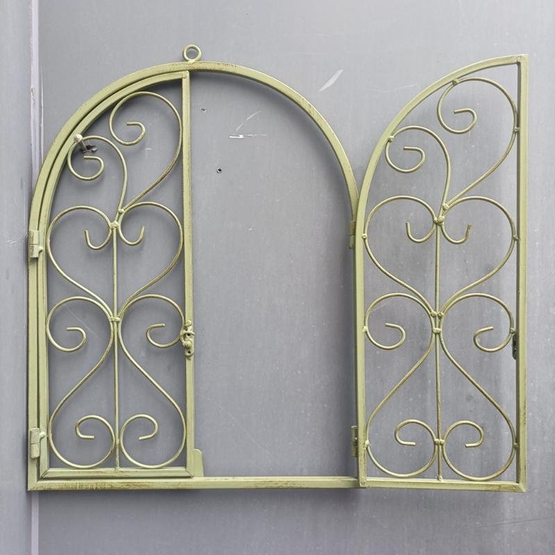 Romantisch Metalen Wanddecoratie Vintage Nepraam Frame Kunst Met Gebogen Ontwerp Voor Slaapkamer Tuinen Decoratie