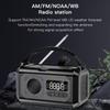 Solar Weather Radio 16000mAh-12000mAh Flashlight Hand Crank Emergency Radio Reading Lamp Built-In Speaker for Outdoor Survival