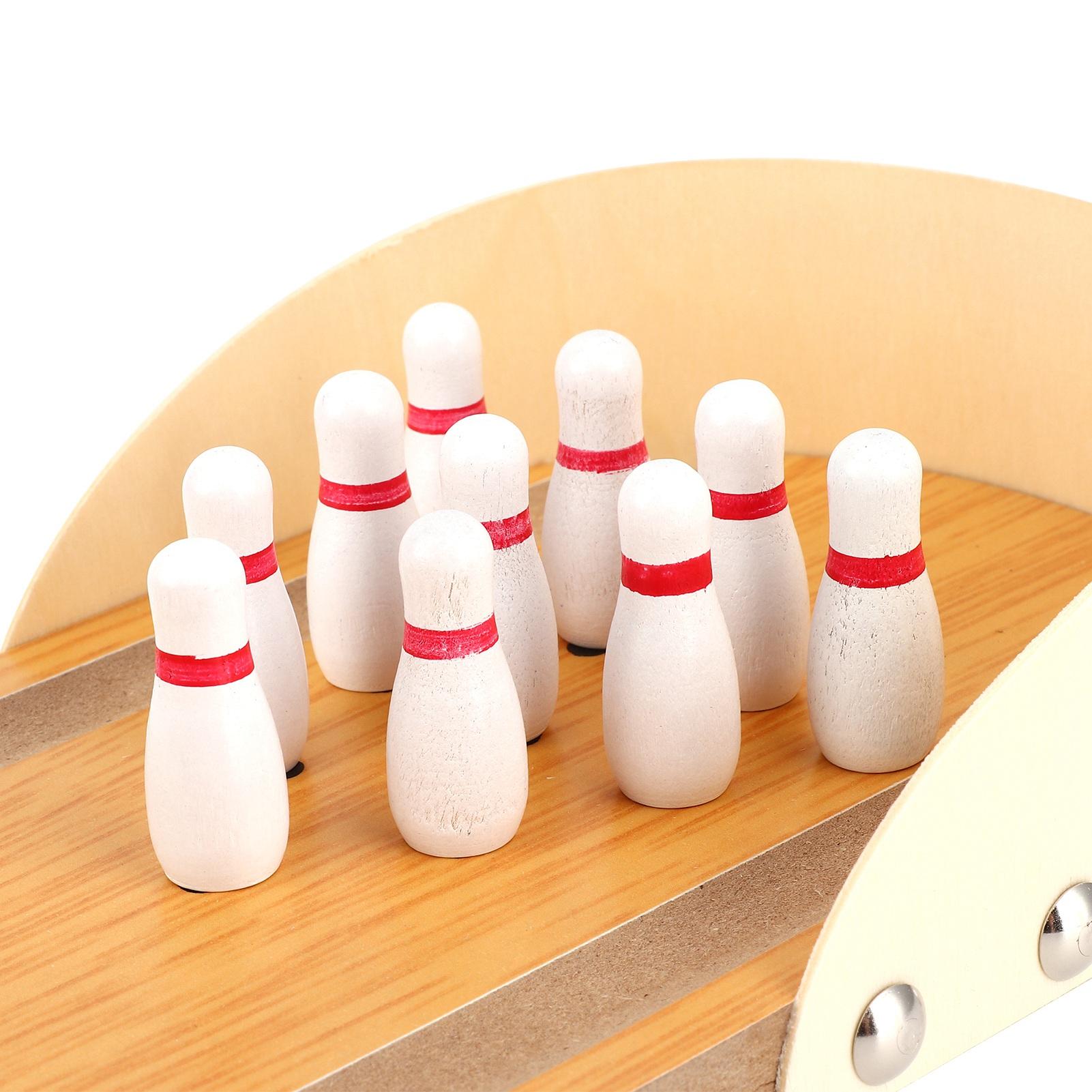 Wooden Children Bowling Toy Desktop ParentChild Interactive   Bowling Toy Game(  Bowling Toy )