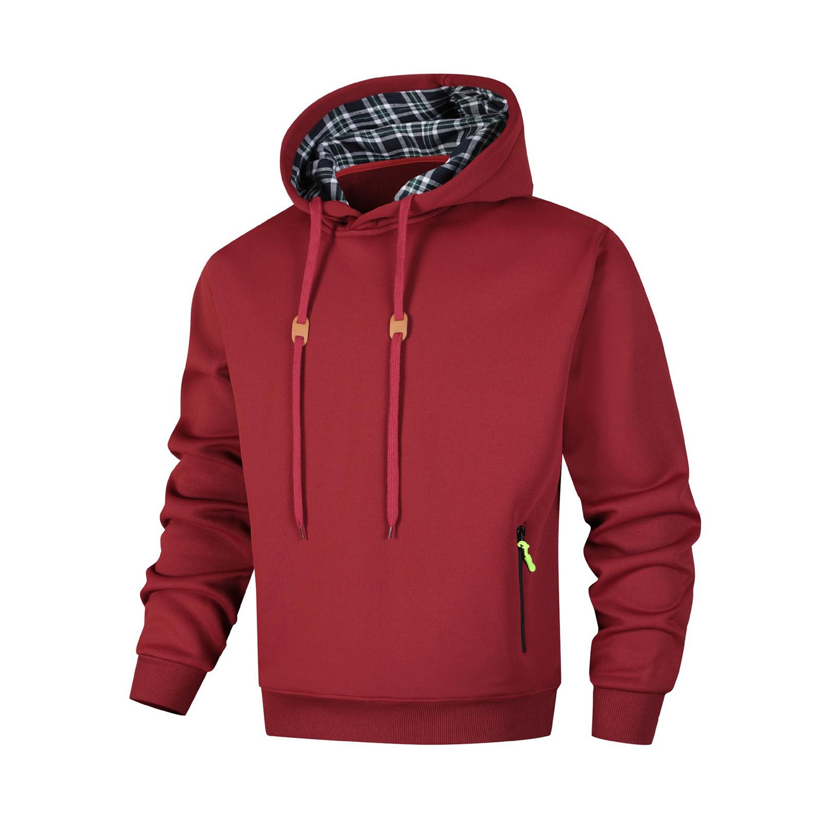 

Мужской Спортивный Повседневный С Длинными Рукавами С Карманом Капюшон Толстовка XL