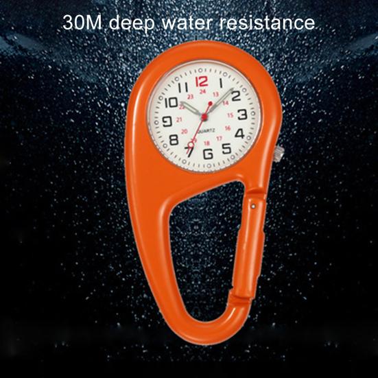 Orologio da Tasca Luminoso Resistente agli Urti Preciso Clip per Zaino Cintura Orologio per Esterno