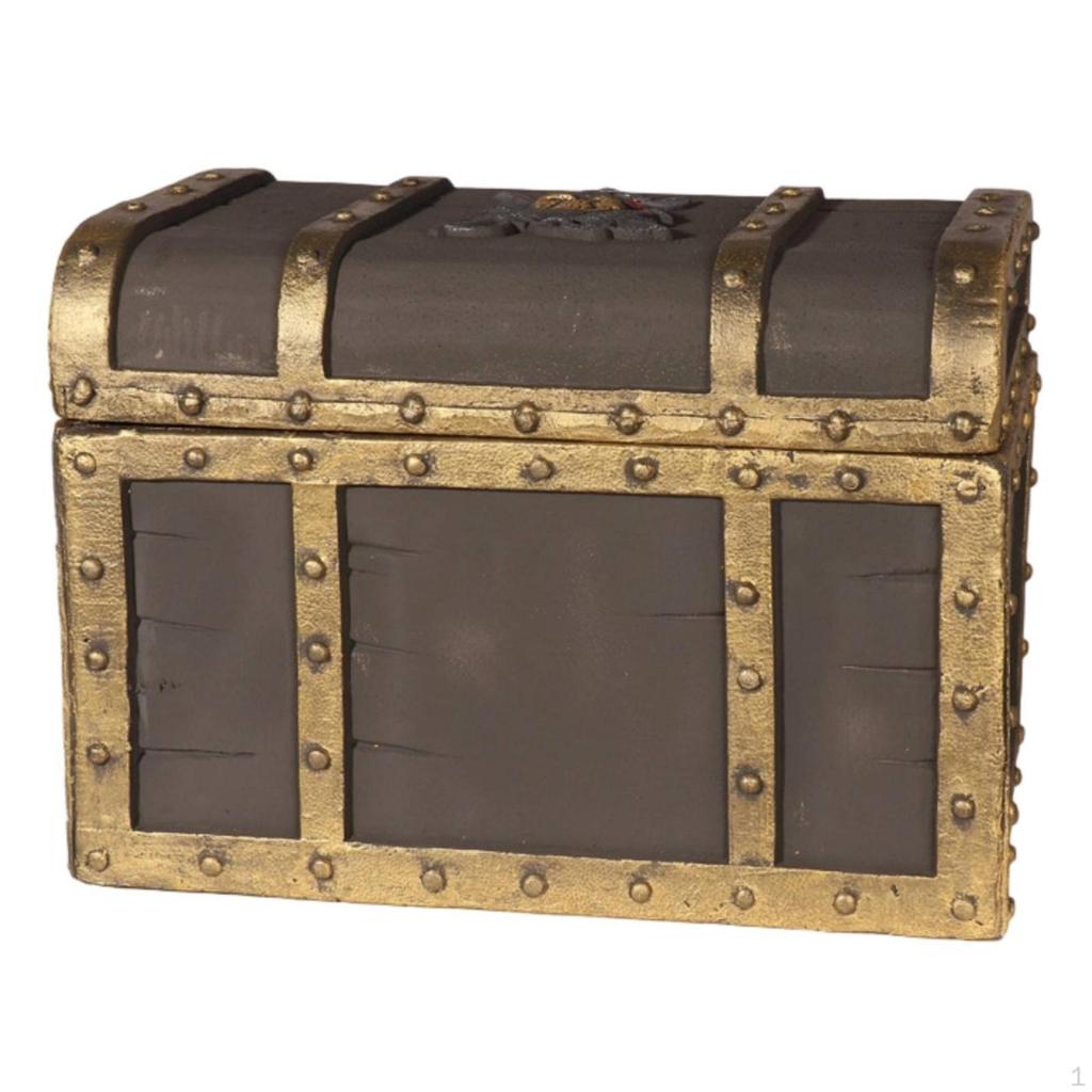Pirate Treasure Chest Toned Trim Foam Hinged Lid