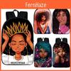 Afro Afrikanische Schönheit Schwarze Prinzessin Coole Schwarze Mädchen Wasserdichter Schulrucksack