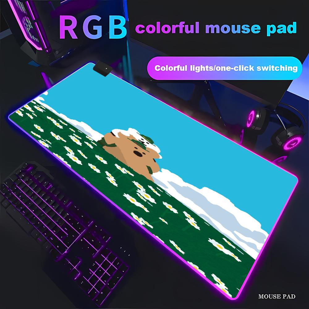 RGB HD Cartoon Quokka Brand D-dinotaeng-S Mouse Pad Non-slip Rubber Gamer Balance Computer Mat Decoracion Deskmat Laptop HYBXAXC RGB600x300x3mm