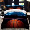 Kids Basketball Duvet Cover Set 3D King Queen Size Cool Sport Theme for Kids Children Teens Ball Gaming Polyester Bedding Set