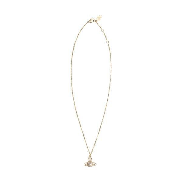 Vivienne Westwood Women Camella Bath Relief Necklace Gold White 630203bh R102