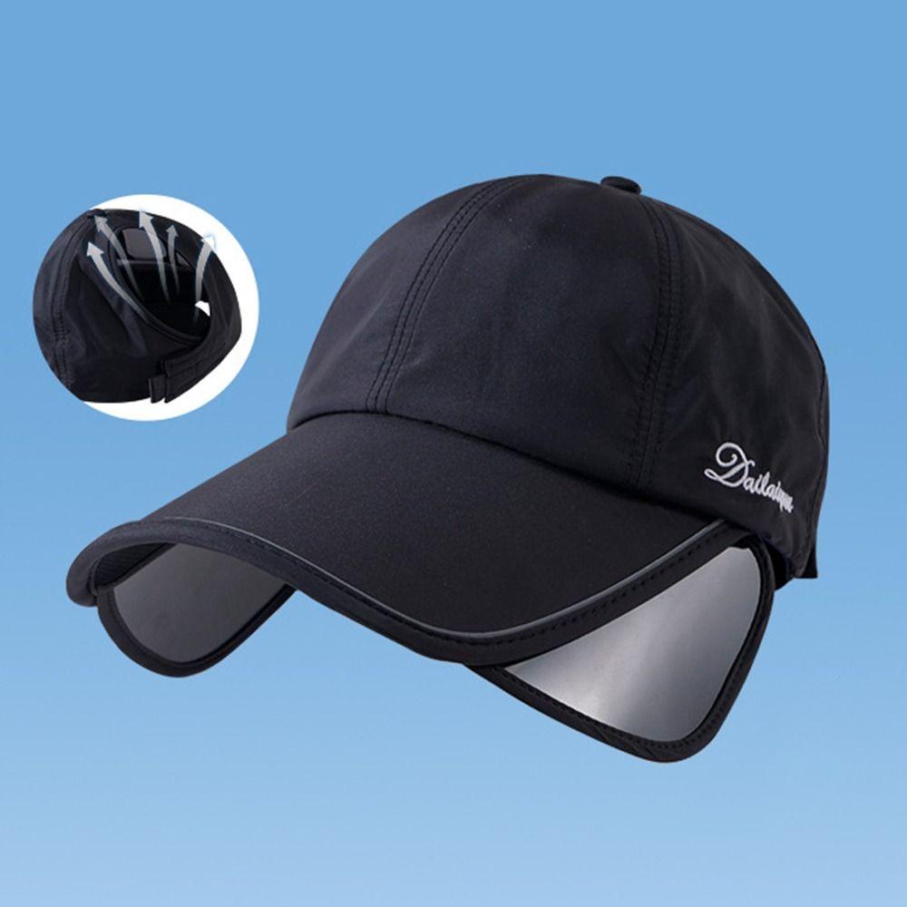 Breite Krempe Sonnenschutz Baseballkappe Verstellbarer Schirm Sonnenschirmkappe Lässige Sportkappe Outdoor