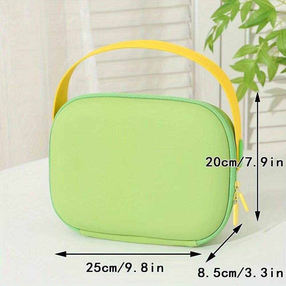 Candy Color PU Cosmetic Bag Waterproof Portable Tote Bag Simple Wash Storage Bag  Women