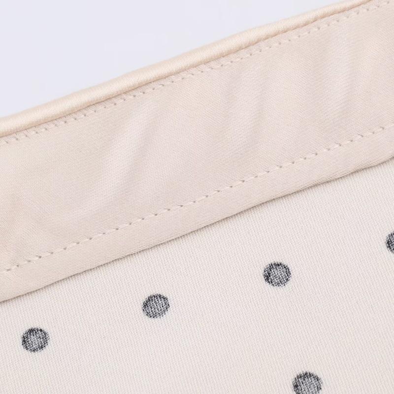 2026 Spring French Polka Dot Asymmetrical Silk Midi Skirt for Women