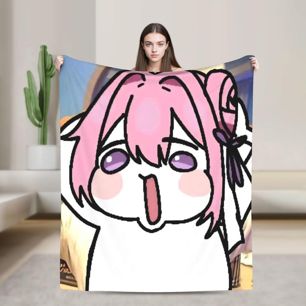 Cute Fanart N-Nikke DORO Flannel Blanket Winter  Soft Warm Throw Blanket for Girls Boys Living Room Graphic Bedspread Bed Cover