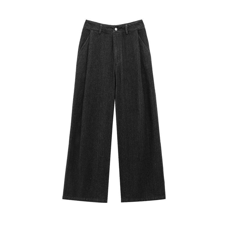 

Kaslead New Arrival Women s Clothing Fashion Style Fashion Simple Denim Baggy Coat Casual Pants Suit Pants L