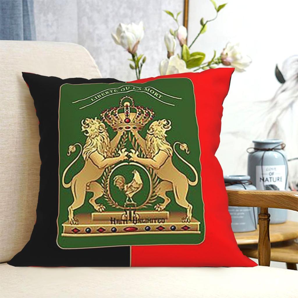 Haitian Independence Flag Square Pillowcase Cushion Cover Pillow Case Throw Pillow Cover for Home Sofa Living Room