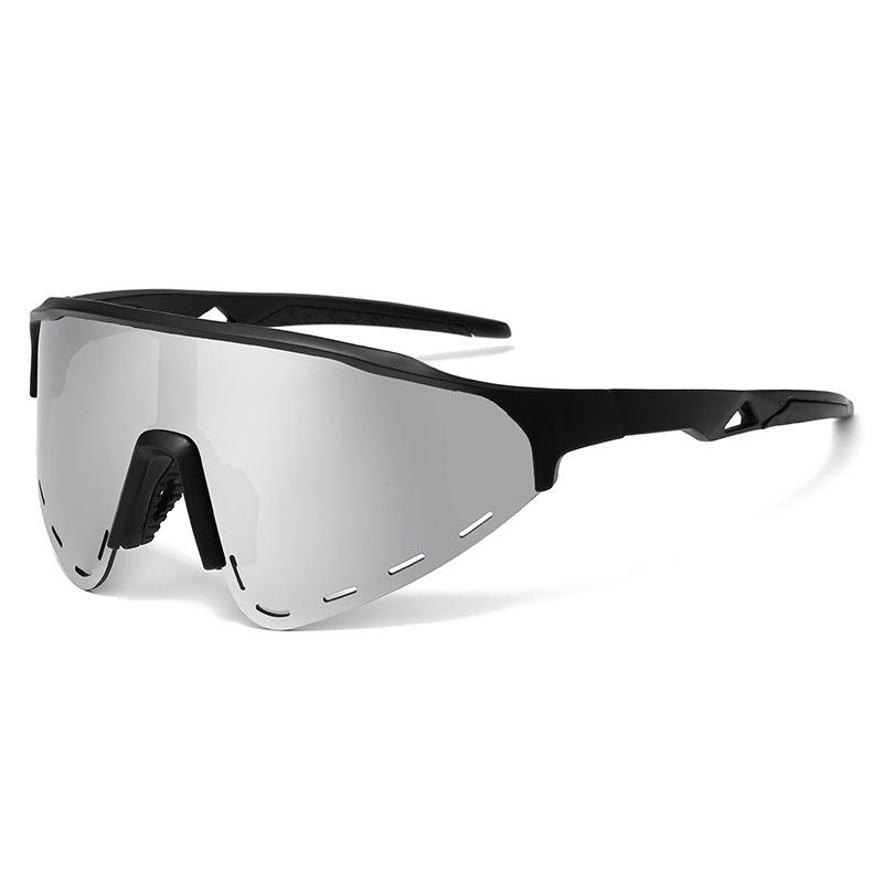 2024 Cross Border Spot New One-piece Large Frame Outdoor Cycling Glasses Colorful Windproof Sunglasses Sun Shading