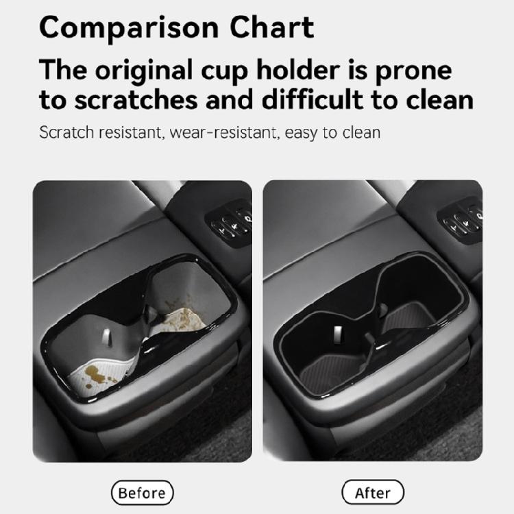 Space Saving Rear Cup Holder Organizer Tray for 2024 2025 EV9 Models TPE Armrest Storage Box Car Accessories