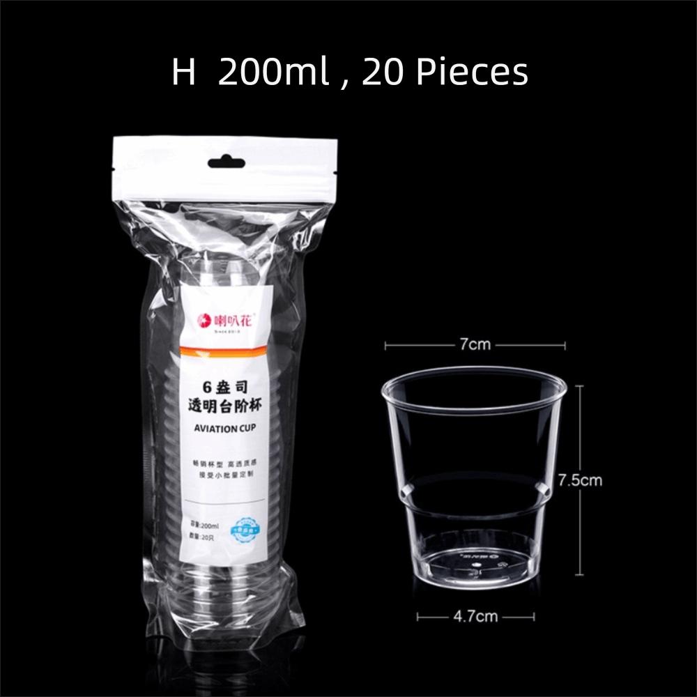 20/50pcs Transparent Clear Plastic Cups Thicken Try Drinking Cup Reusable Muffin Cup Reusable Disposable Plastics Cup