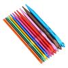 12 Pcs Tunisian Crochet Hook Set Colorful Interchangeable Aluminum Stainless Steel Knitting Hook with PU Bag