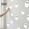 Creative Indoor Outdoor Wall Art Halloween Glow-in-the-Dark Stickers, Cute Cartoon Pumpkin Ghost Decals, Waterproof Glow in The Dark Stickers